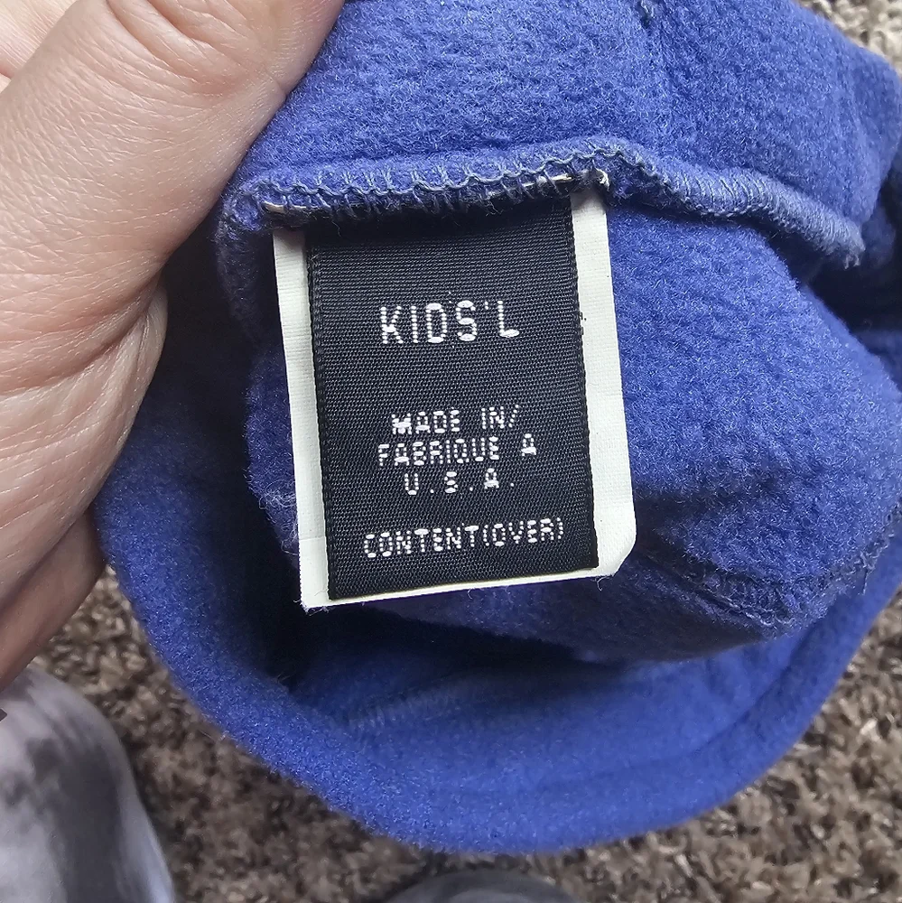 Patagonia blue lavander‎ green strap warm hat kids L